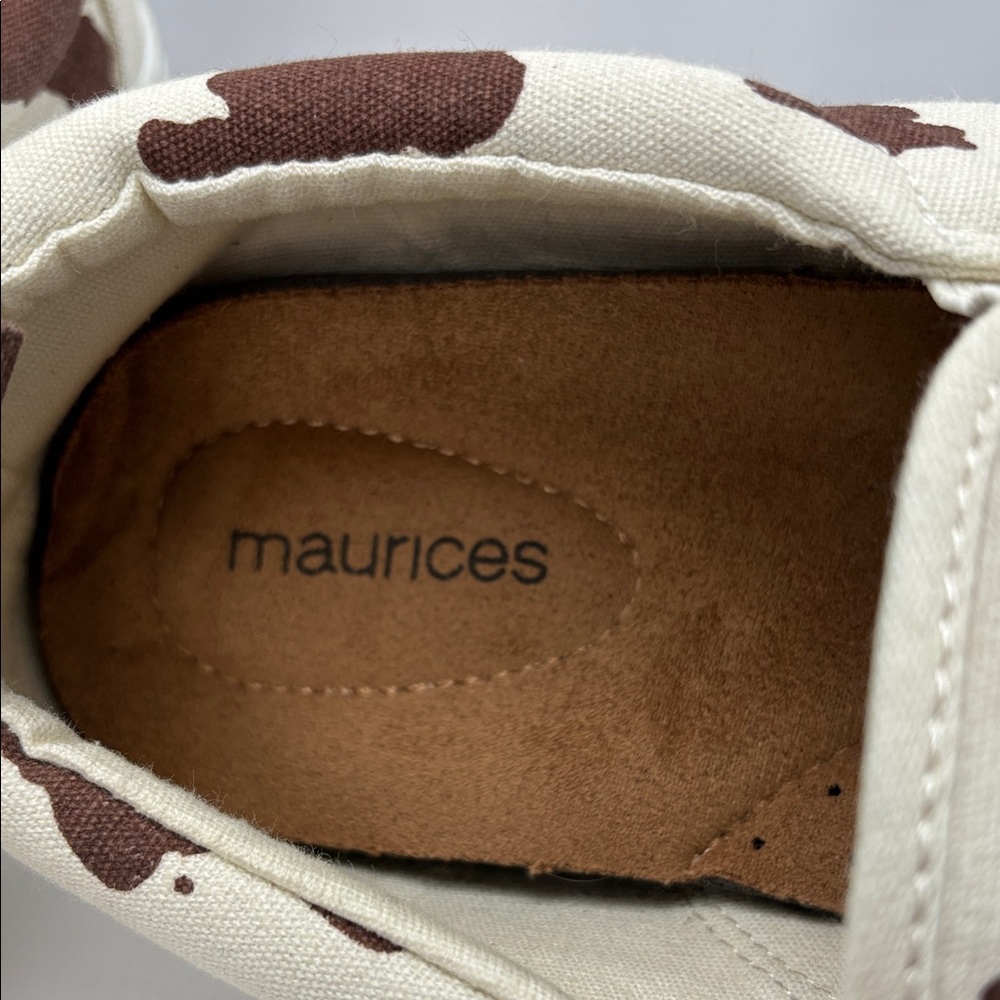 Maurices Women’s Sz9.5 Brown and White Slip-On Sneakers - Picture 2 of 10